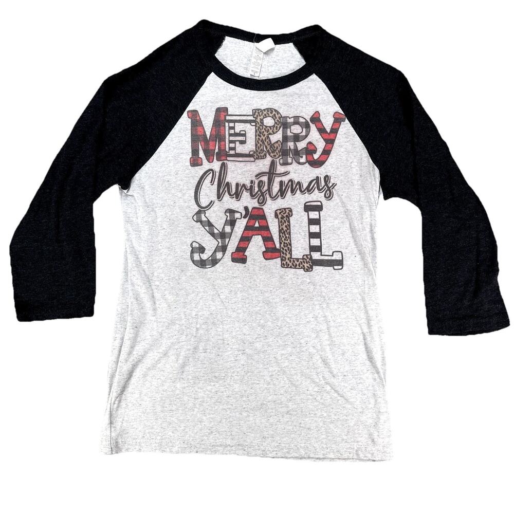 Merry Christmas Shirt Womens S Yall Country Saying Southern Holiday Festive